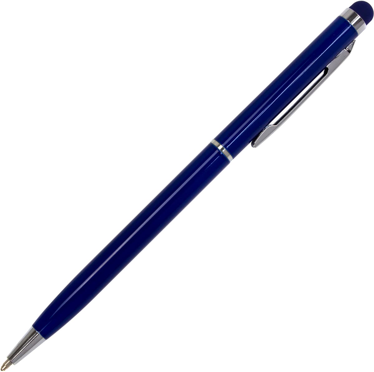 Ручка кульк. "Economix" №E10308-24 Stylus/стилус синя,метал,корпус темно-синій — купити | Канцелярський Сад