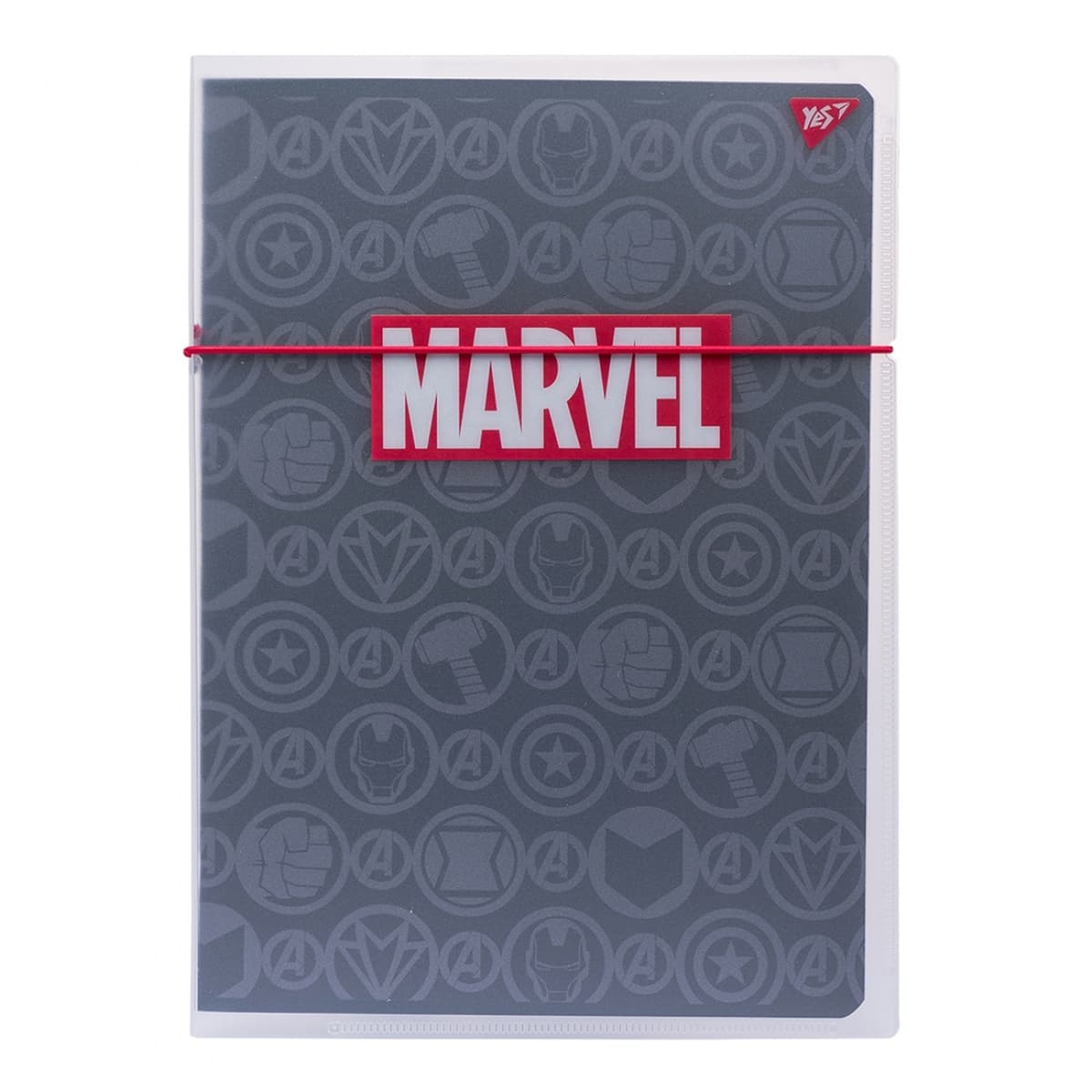 Зошит А4 48арк. кліт. в пласт папці "Marvel Black" №764425/Yes — купити | Канцелярський Сад