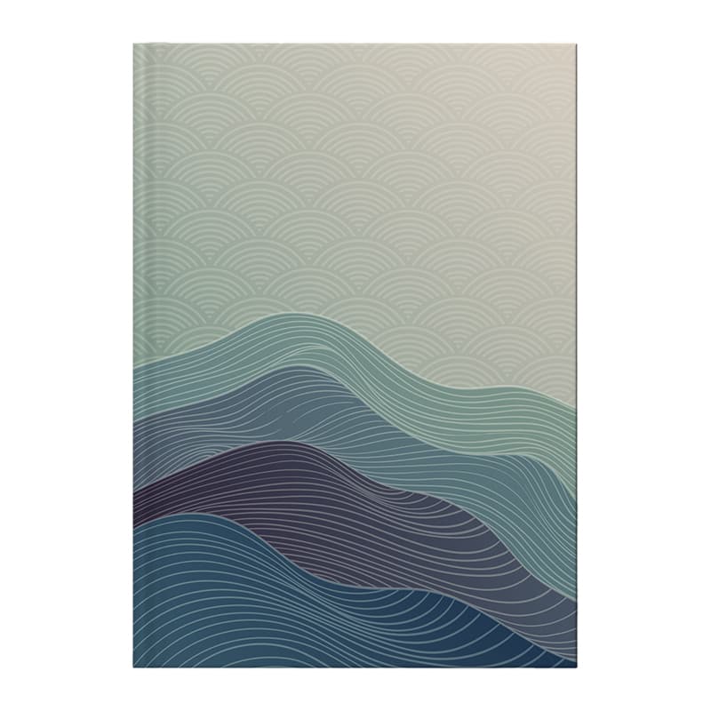 Книга-канц. А4 96арк. кліт. тв. обкл. "Waves" синя №8422-562/Axent — купити | Канцелярський Сад