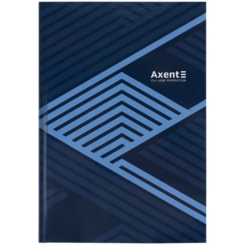Книга-канц. А4 96арк. кліт. тв. обкл. "Lines" синя №8422-581/Axent — купити | Канцелярський Сад