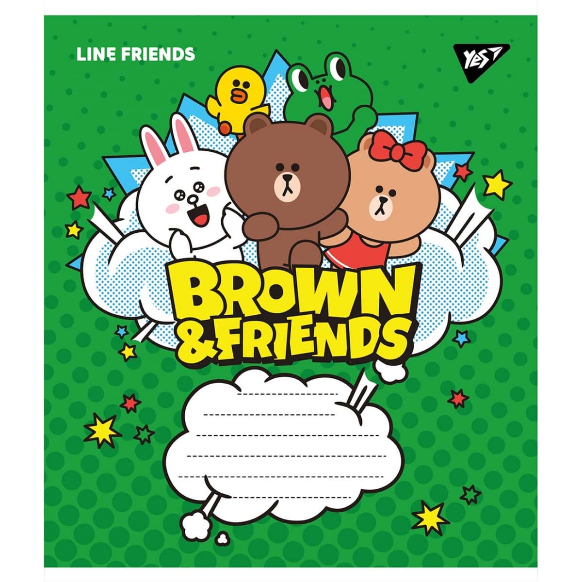 Зошит 12арк. кос.лін. YES Line friends №766308 — купити | Канцелярський Сад