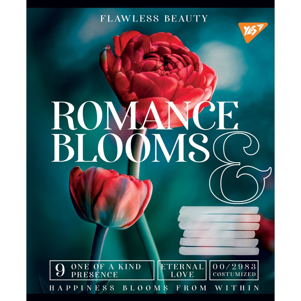Зошит 96арк. лін. YES Romance blooms №766509 — купити | Канцелярський Сад
