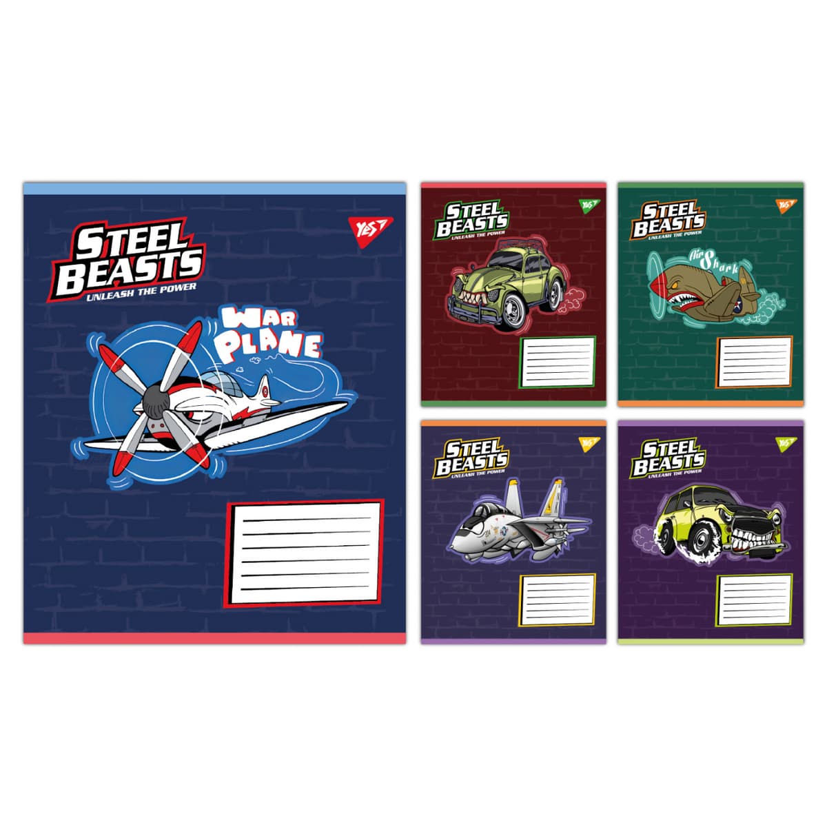 Зошит 12арк. кліт. YES Steel Beasts №767709 — купити | Канцелярський Сад