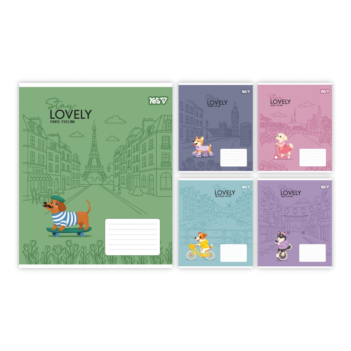 Зошит 12арк. кліт. YES Stay lovely №768765 — купити | Канцелярський Сад