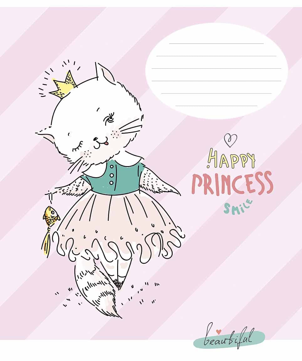 Зошит 12арк. кліт. Star "Happy princess" глітер №012-3491K — фото 5