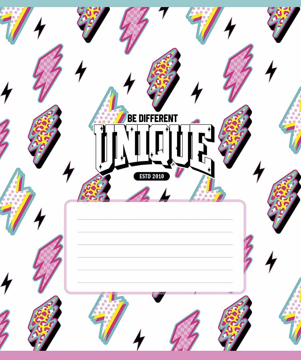 Зошит 18арк. кліт. Школярик "I'm unique" глітер №018-3527K — фото товару | Канцелярський Сад