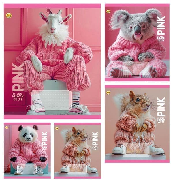Зошит 18арк. кліт. /ТВ/ "Pink Power" №ТА51208 — купити | Канцелярський Сад