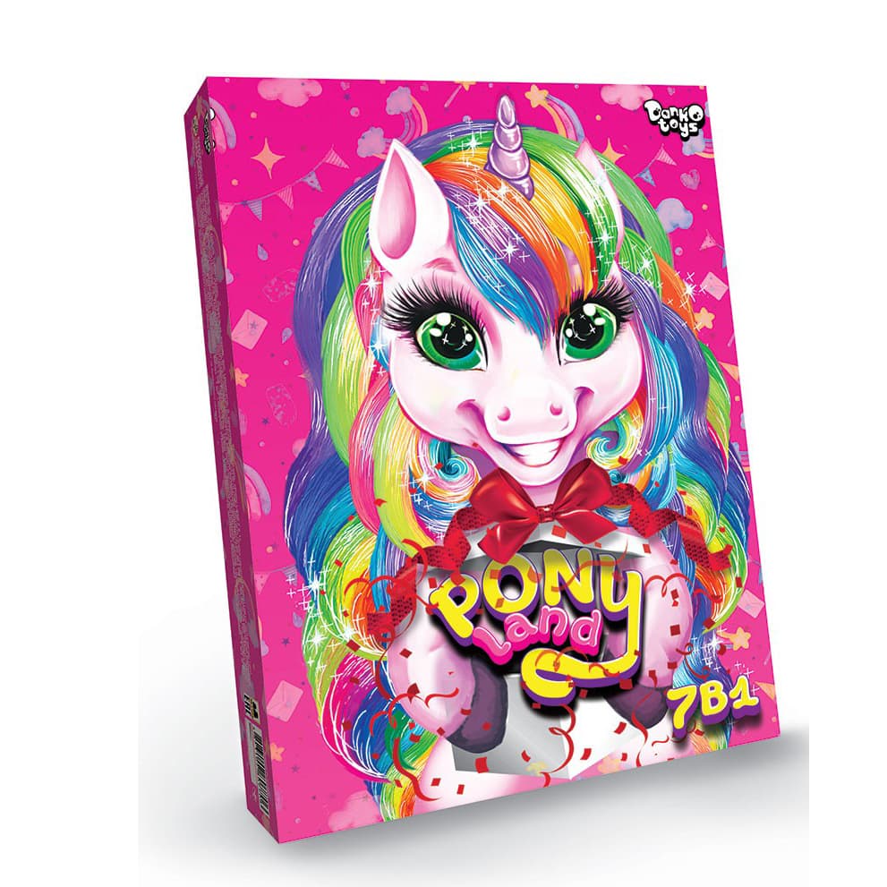Набір креативної творчості "Pony Land" 7в1 №PL-01-01U/DankoToys — купити | Канцелярський Сад