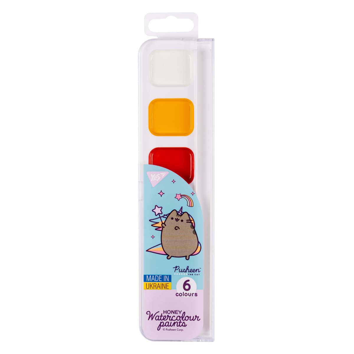 Акварель 6 кольор. "Yes" Pusheen медові №110273 б/п — купити | Канцелярський Сад
