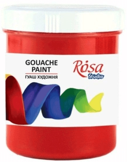 Гуашева фарба "Rosa Studio" червона світла 100мл №3230931 — купити | Канцелярський Сад