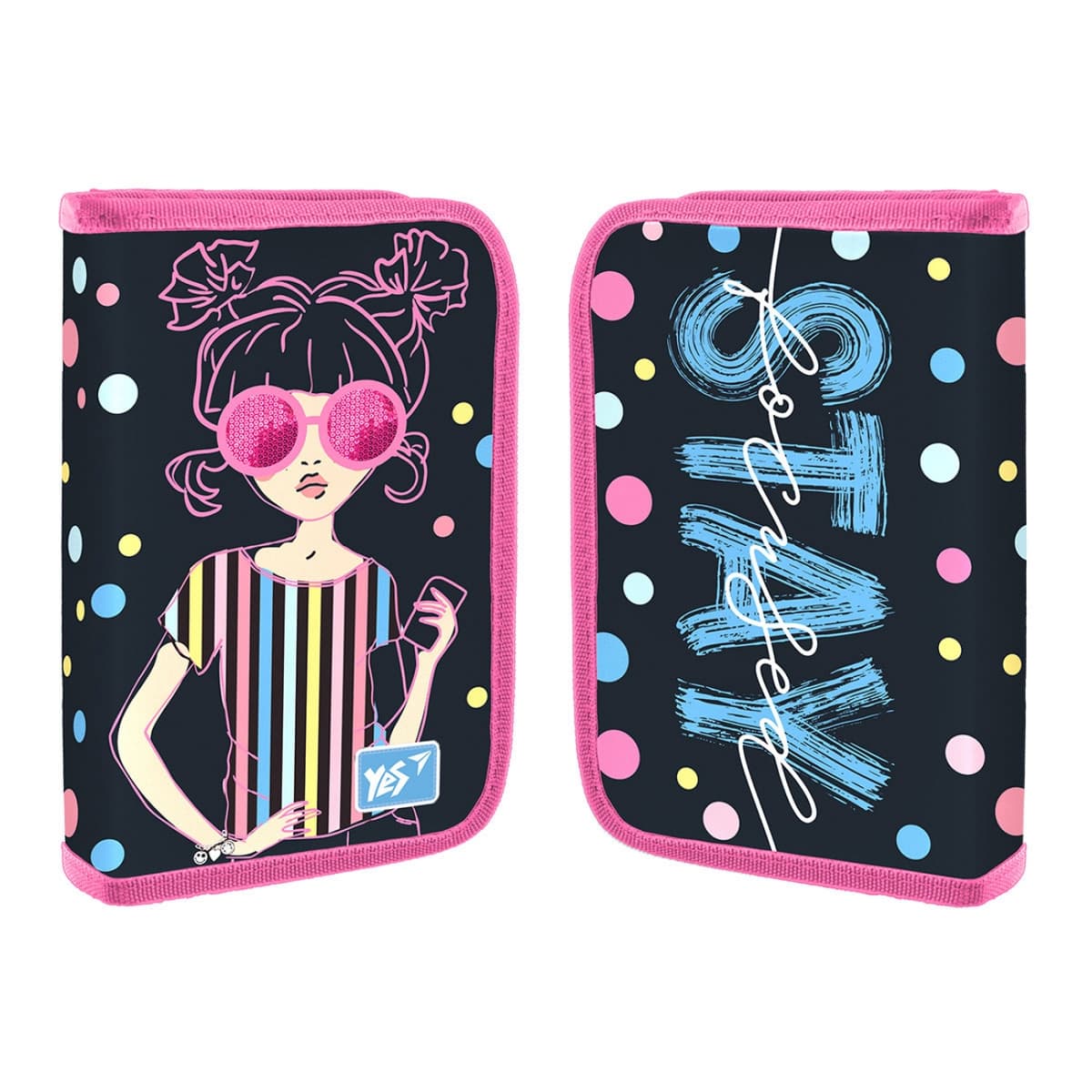 Пенал "Yes" Girls style тв.,одинар.,2клап. №HP-04/533120 — купити | Канцелярський Сад