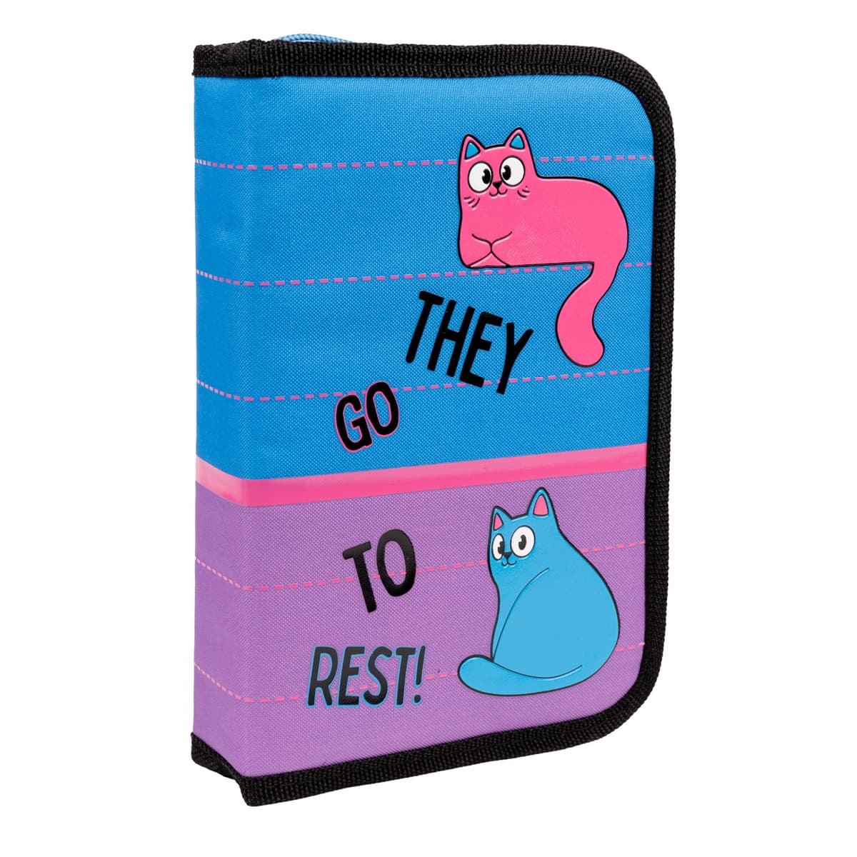 Пенал "1В" Pink and Blue тв.,одинар.,2клап. №HP-04/533456 — купити | Канцелярський Сад
