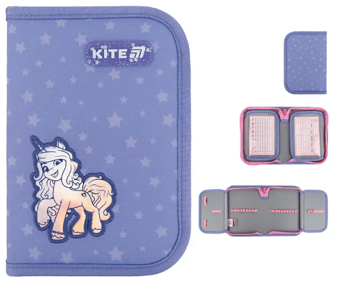 Пенал "Kite" My Little Pony 1від.,б/н,з 2 відворотами №LP25-622 — купити | Канцелярський Сад