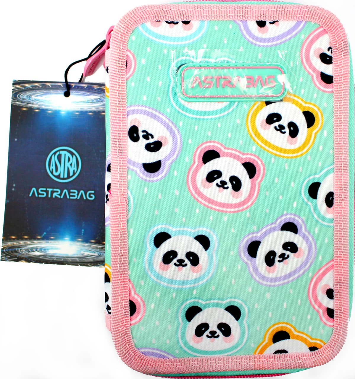 Пенал "Astrabag" Minty Pandas 2від. №503025013 — купити | Канцелярський Сад