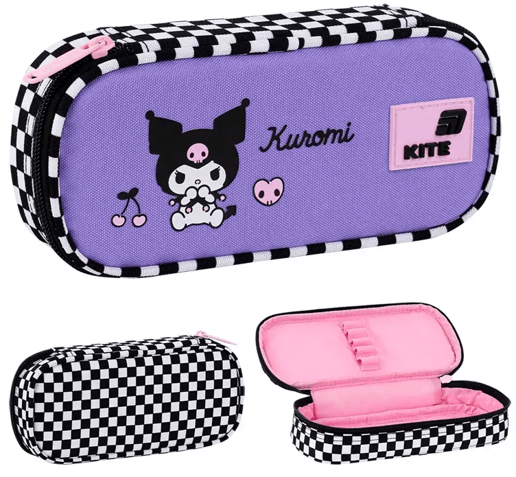 Пенал "Kite" Kuromi 1від.,м'який №HK26-662-4 — купити | Канцелярський Сад