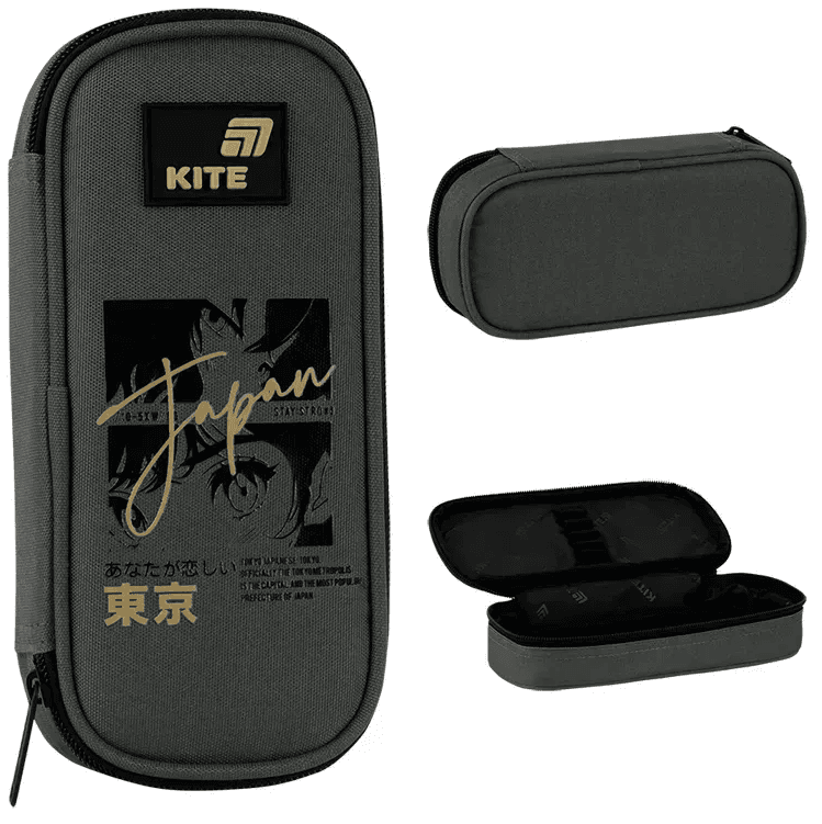 Пенал "Kite" Tokyo Vibe 1від.,м'який №K26-662-14 — купити | Канцелярський Сад