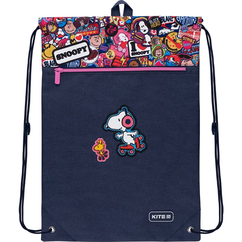 Сумка для взуття "Kite" з карм. Snoopy №SN22-601M-1 — купити | Канцелярський Сад