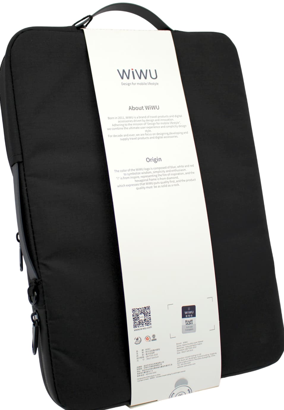 Сумка для ноутбука "WIWU" Alpha Double Layer Sleeve 16" black/Breidon — фото 3