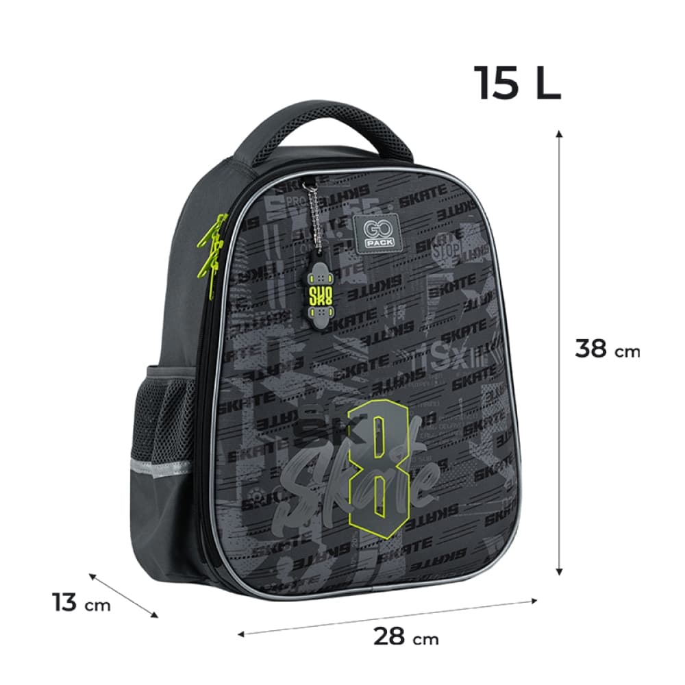 Рюкзак каркасний "GoPack" Education Skate 2від.,2карм. №GO25-165M-8 — фото 3