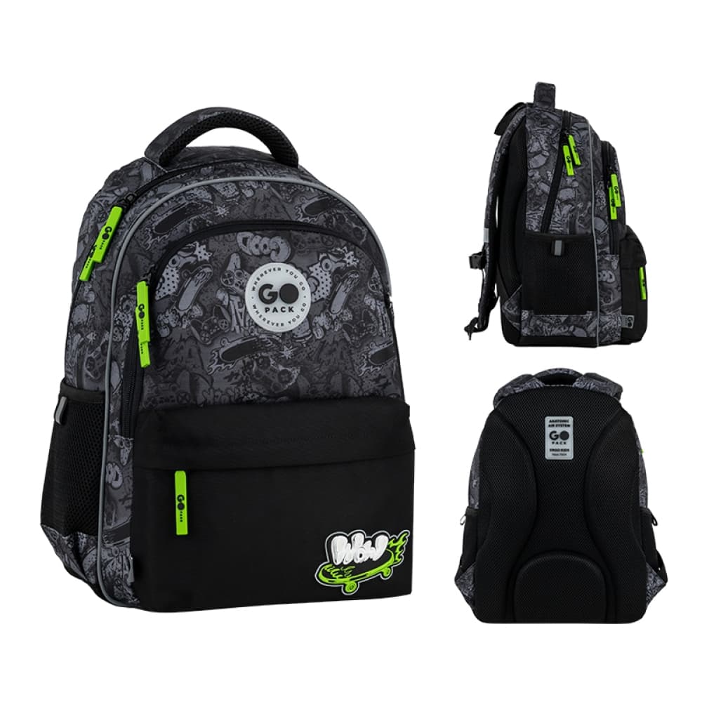 Рюкзак "GoPack" Education 182M Wow Skate 2від. 3карм. №GO26-182M-7 — купити | Канцелярський Сад
