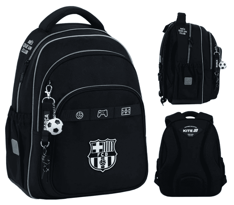 Рюкзак "Kite" Education 763M FC Barcelona 3від.,2карм. №BC26-763M — купити | Канцелярський Сад