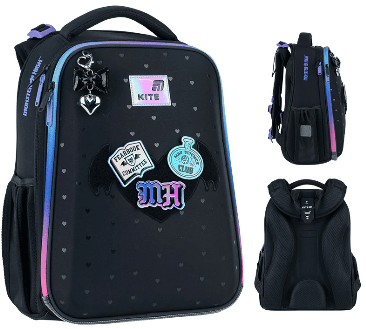 Рюкзак каркасний "Kite" Education 531 Monster High 2від.,2карм. №MH26-531M — купити | Канцелярський Сад