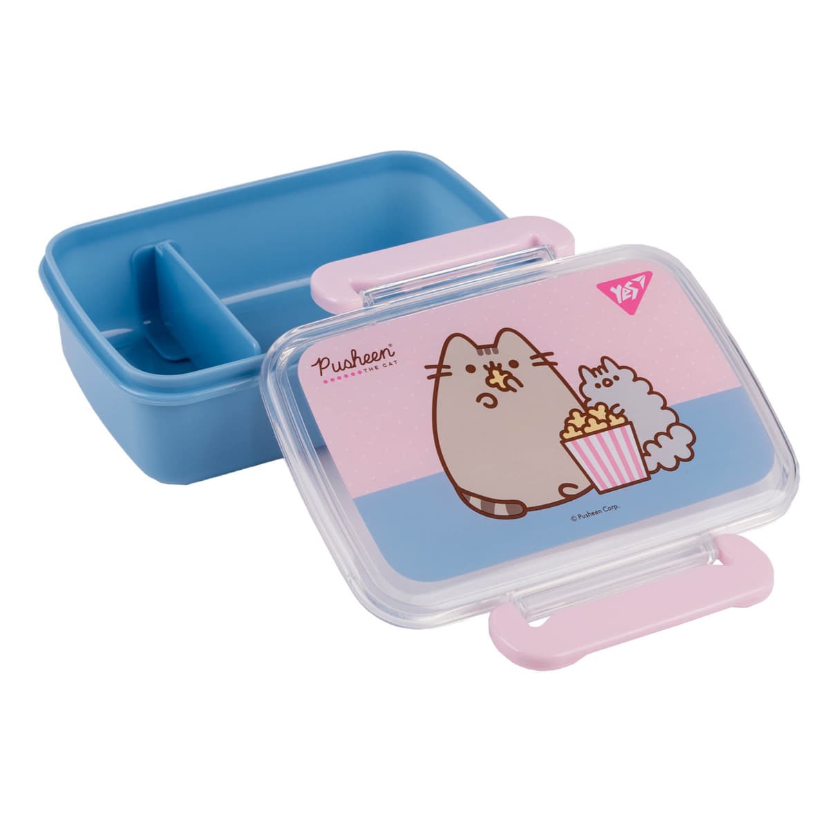 Ланч бокс пласт. "Yes" 420мл Pusheen блакитно-рожевий №708364 — фото 3