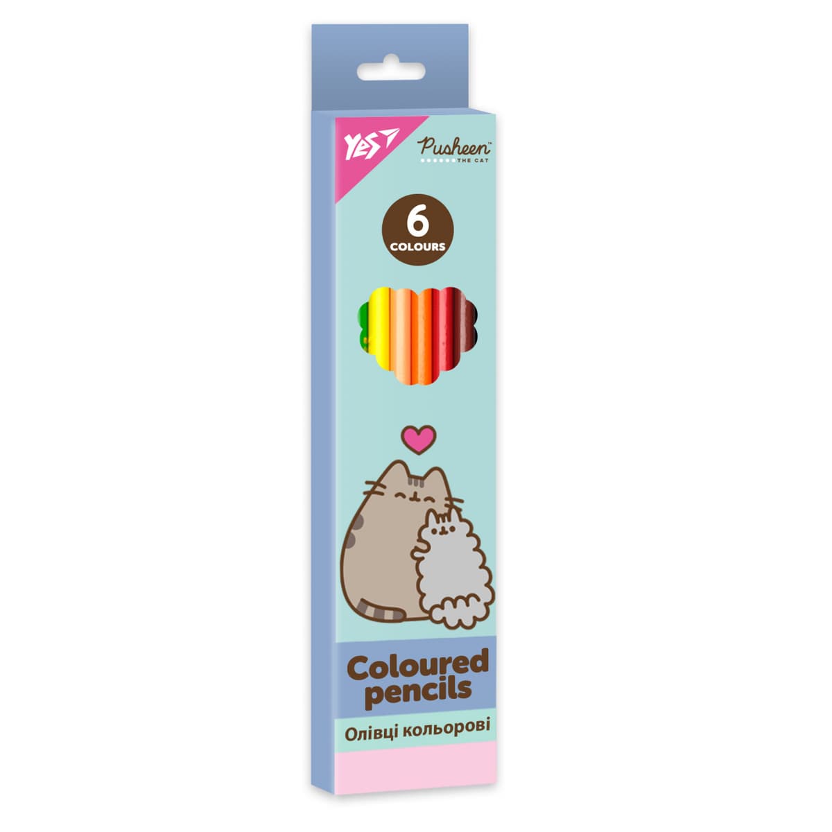 Олівці кольор. 6 кольор. "Yes" №290759 Pusheen — купити | Канцелярський Сад
