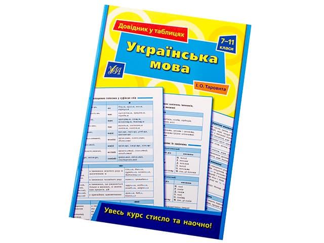 Книжка А5 "Довідник у таблицях. Українська мова" 7-11кл. /УЛА — купити | Канцелярський Сад