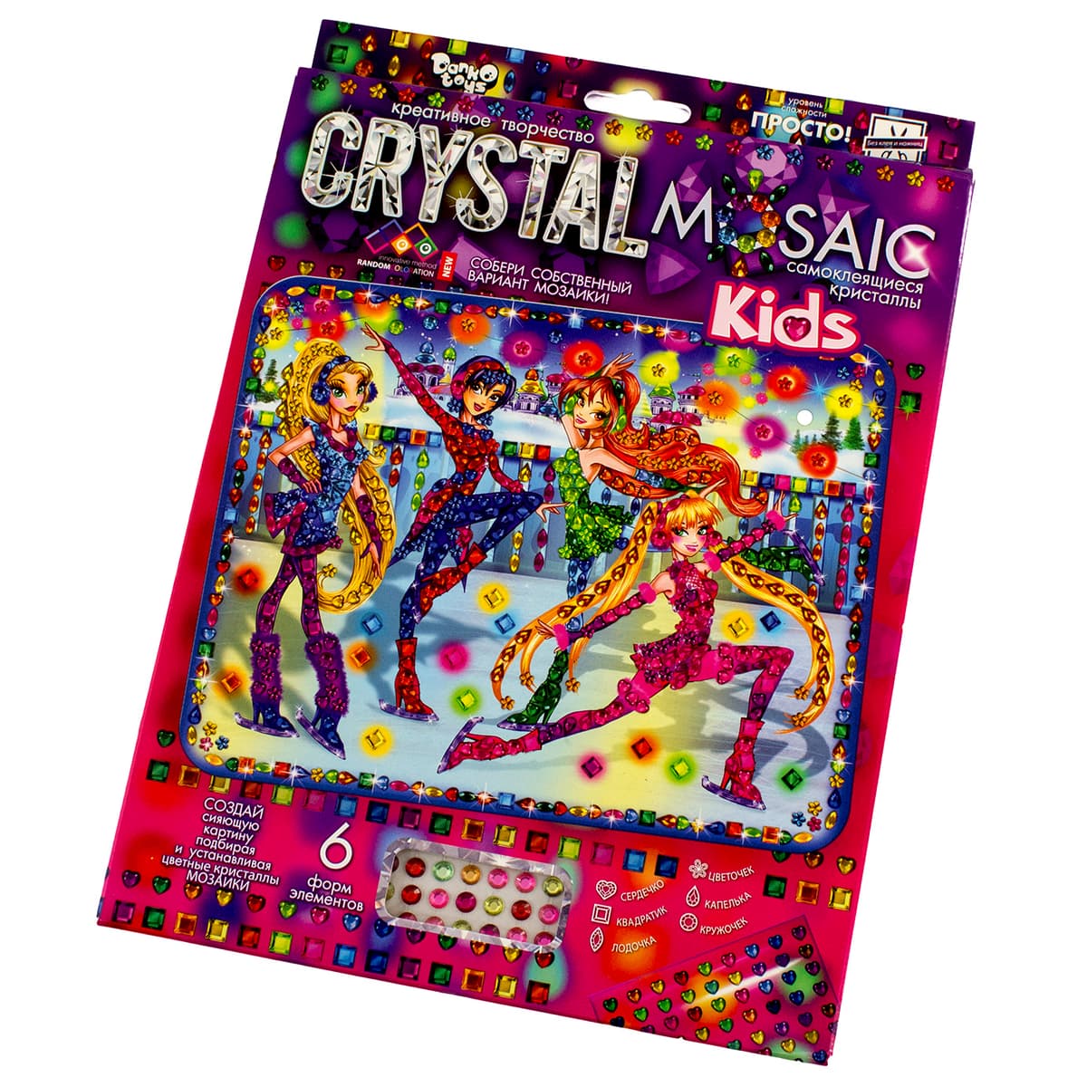 Набір креативної творчості "Crystal Mosaic Kids"№CRMk-01-01,02,03,04,10/DankoToys — купити | Канцелярський Сад