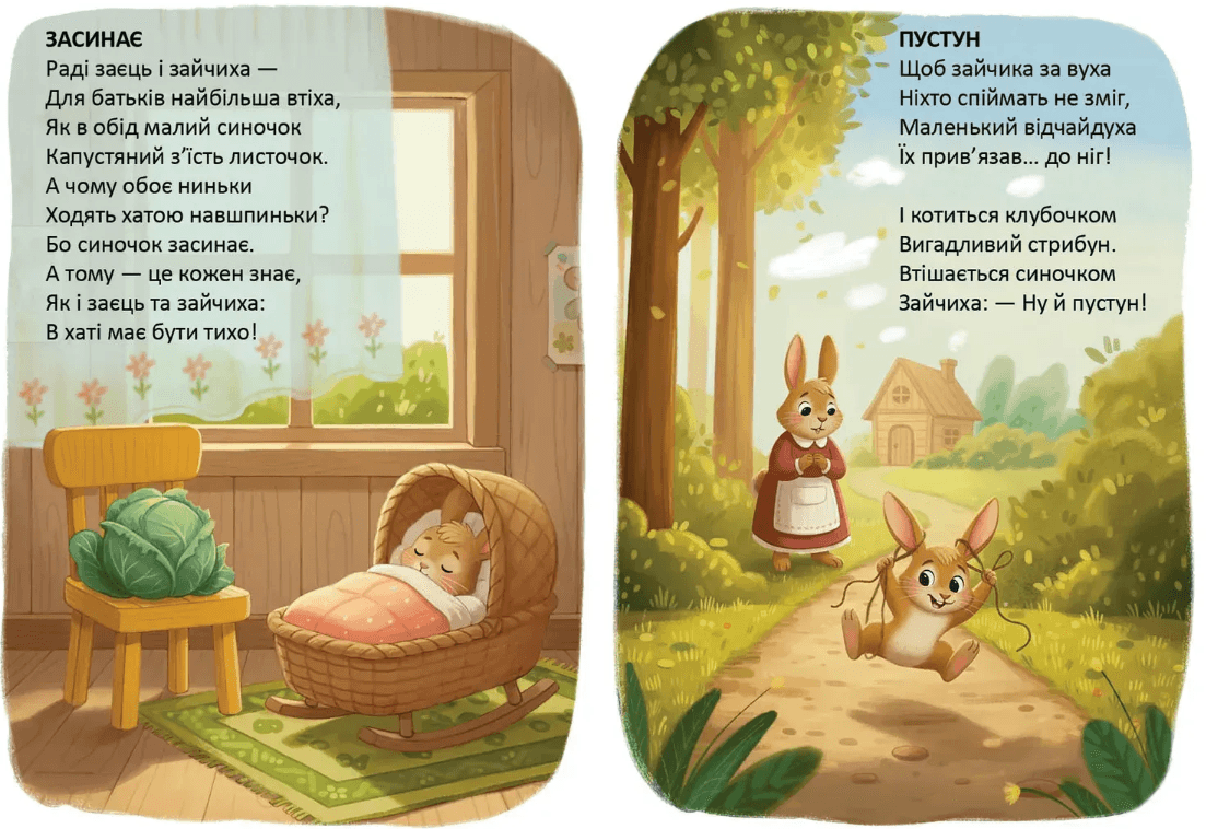 Книжка А5 "Читаємо дітям : Вчили зайчика стрибати" №3192/Талант — фото 3