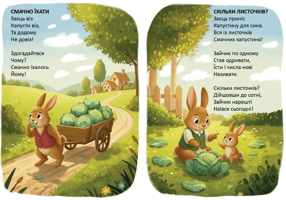 Книжка А5 "Читаємо дітям : Вчили зайчика стрибати" №3192/Талант — фото 4