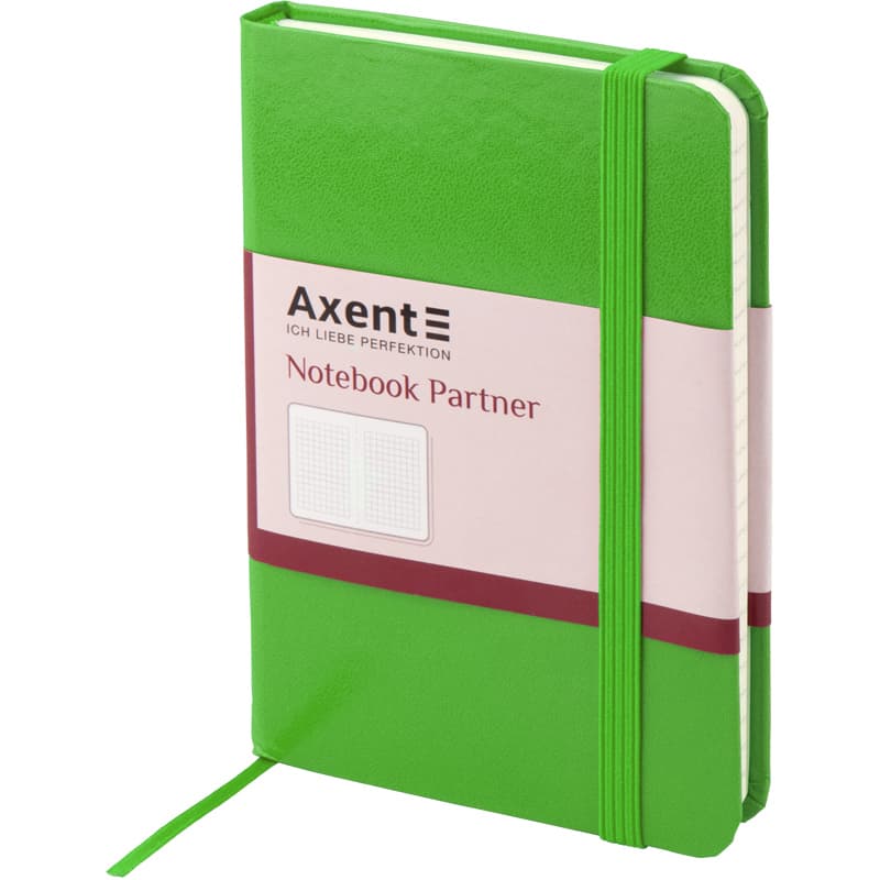 Блокнот А6 96арк. кліт. тв. обкл. "Axent" Partner салатовий №8301-04/Axent — фото 3