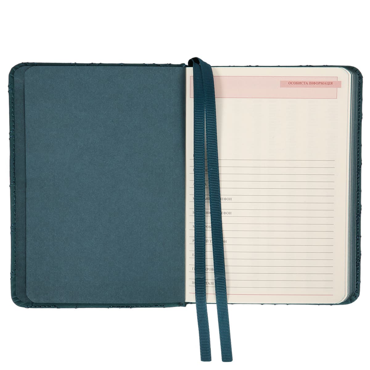 Щоден. А6 "Leo Planner" недат. 160арк. Vibe темно-бірюзовий тв. обкл. №252709 — фото 4
