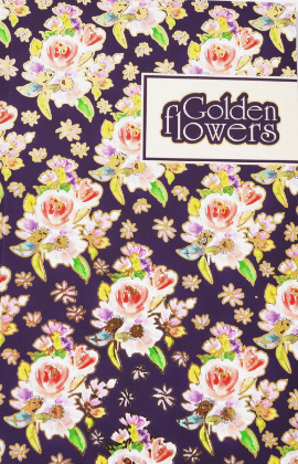 Блокнот А5 40арк. б/лін. "Golden Flowers" purple №903603/Profiplan — купити | Канцелярський Сад