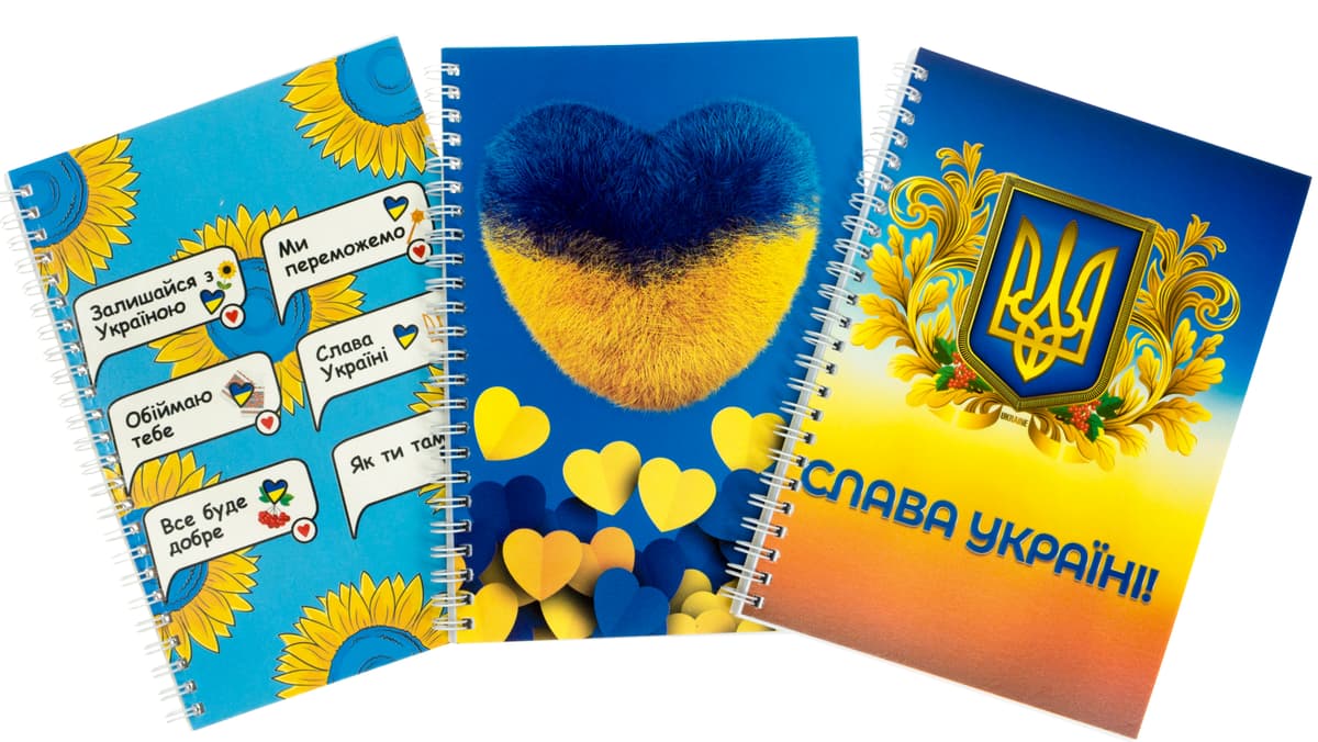 Блокнот пруж. А5 40арк. кліт. карт. "З україною в серці" №ТЕ14065/Тетрада — фото 5