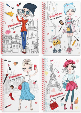 Блокнот пруж. А6 48арк. кліт. пласт. обкл "Fairy Taly" №CF21205-97/CoolForSchool — купити | Канцелярський Сад