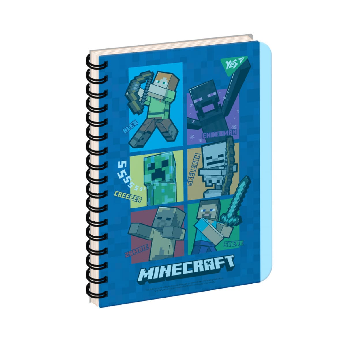 Блокнот пруж. А5 144арк. Minecraft №681992/Yes — купити | Канцелярський Сад