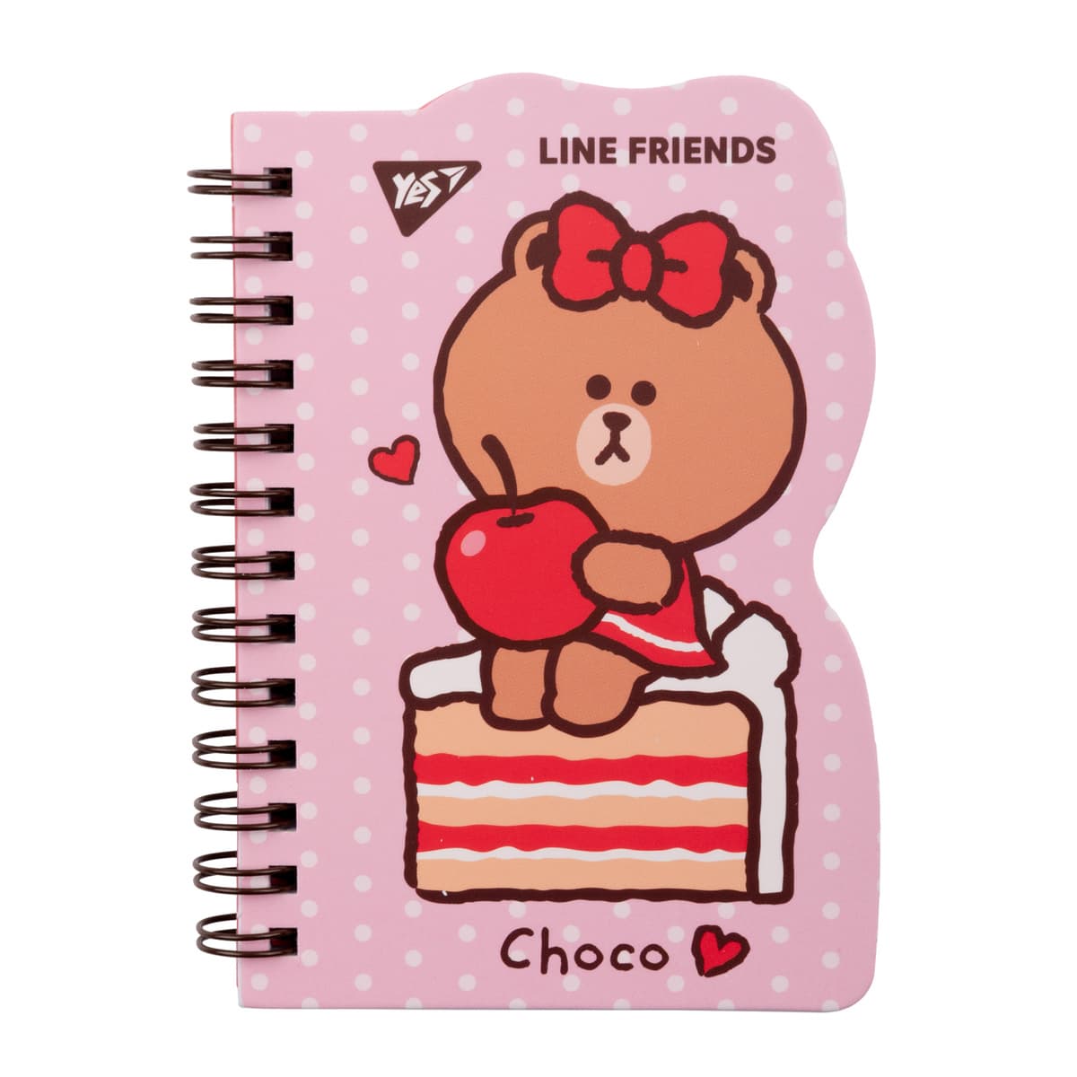 Блокнот пруж. В7 60арк. кліт. "Line Friends. Choco" №151808/Yes — купити | Канцелярський Сад