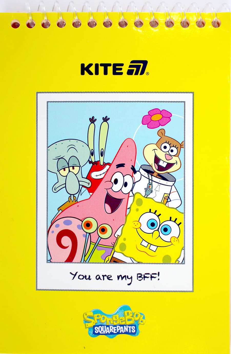 Блокнот пруж. А6 48арк. б/лін. пласт. Sponge Bob №SB25-196/Kite — купити | Канцелярський Сад