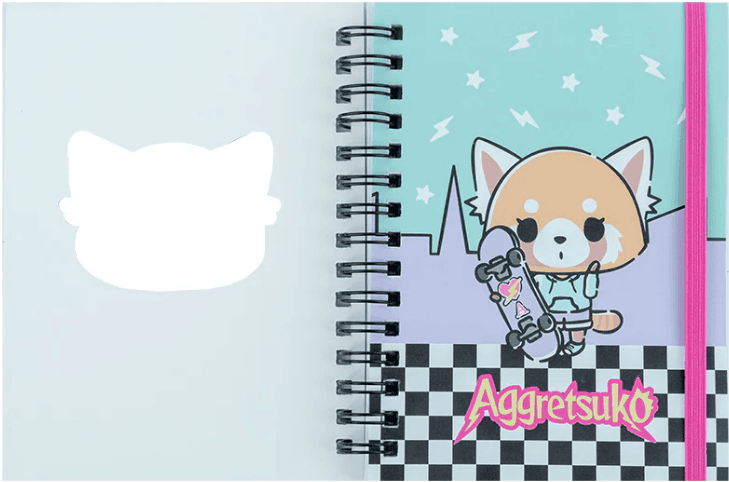 Блокнот пруж. А6 80арк. кліт. вирубка "Aggretsuko" №AR25-229/Kite — фото 3