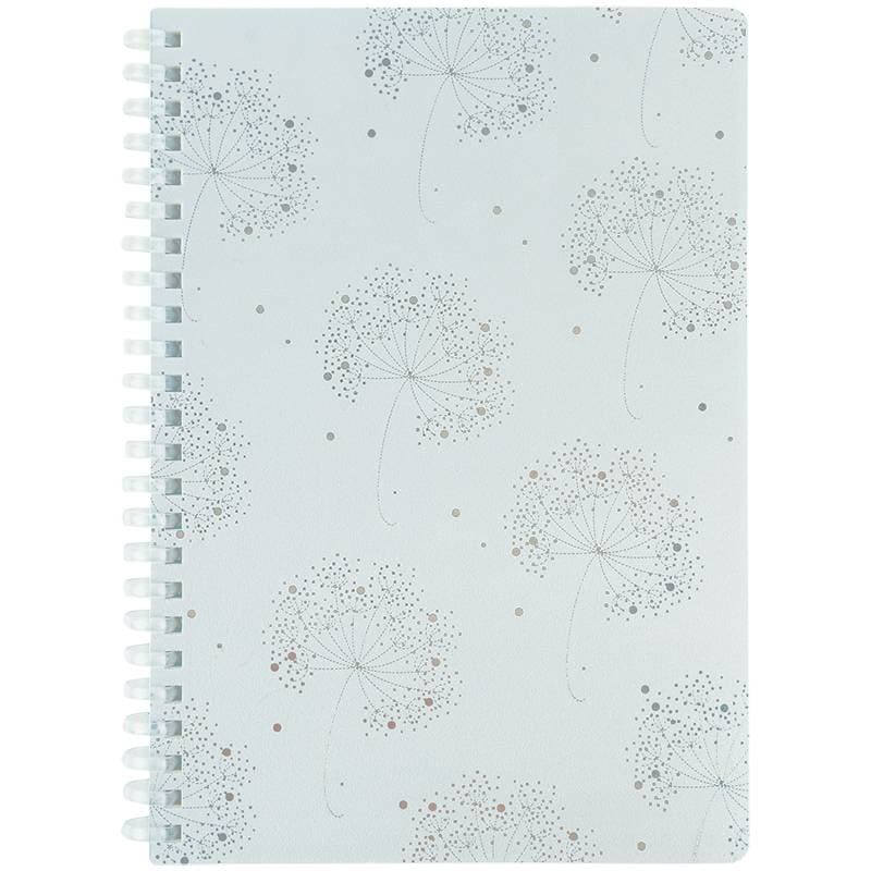 Блокнот пруж. А5 80арк. кліт. пласт. обкл. "Flower Sym 4" №8033-8-A/Axent — купити | Канцелярський Сад