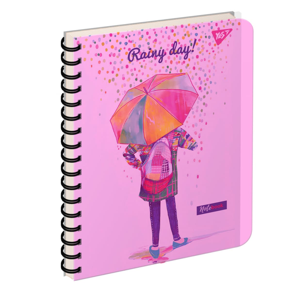 Блокнот пруж. А5 144арк. пласт. обкл. "Rainy day" №681968/Yes — купити | Канцелярський Сад