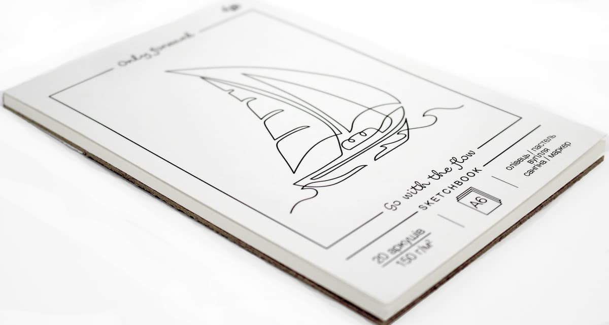 Скетчбук 20арк. А6 б/лін. "Line sketchbook" two,вітрильник №71560/Profiplan — фото 3