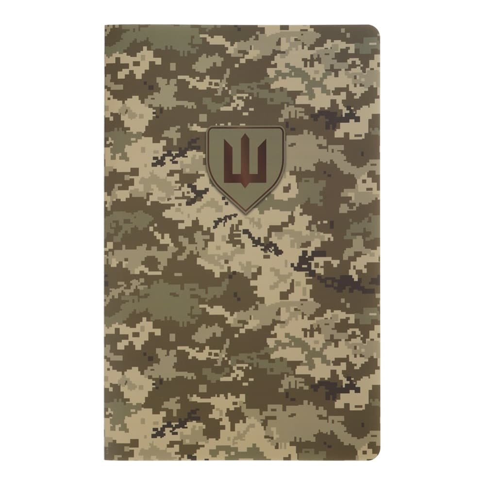 Блокнот А5 64арк. кліт. "Military" обкл. з синтет.каменя,гнучка,волога стійка,піксель №BM.295190-04/Buromax — купити | Канцелярський Сад