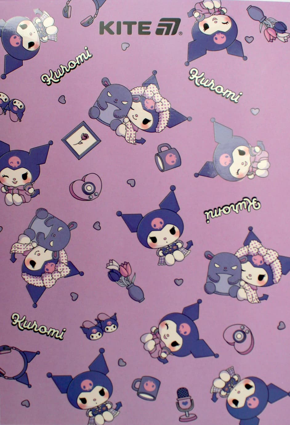Блокнот А5 50арк. кліт. тв. обкл. Kuromi №HK25-194-1/Kite — купити | Канцелярський Сад