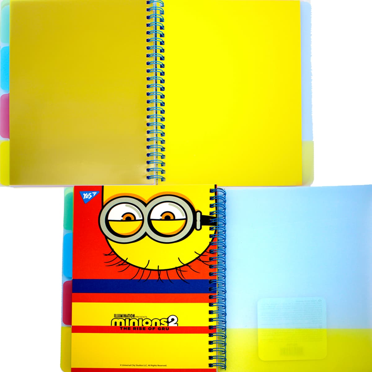 Блокнот пруж. А5 80арк. кліт. пласт. обкл.,софт-тач Minions №765739/Yes — фото 10