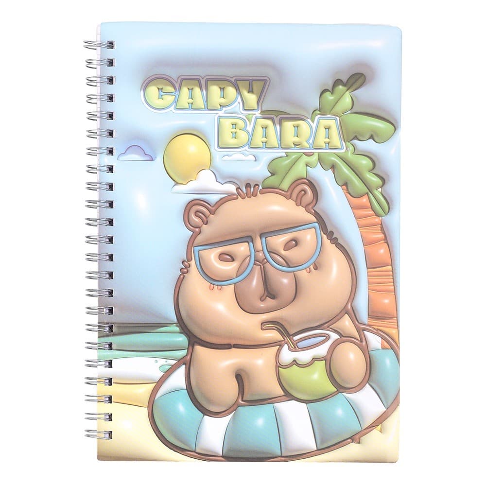 Блокнот пруж. бок. А5 70арк. кліт. тв. обкл. асорті "Kids line. Capybara" №ZB.700025/Zibi — купити | Канцелярський Сад