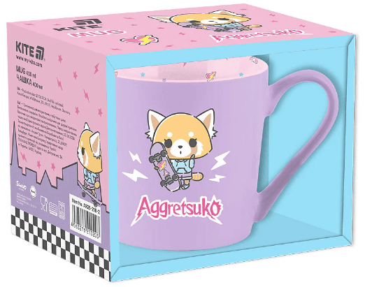 Чашка керам. 400мл "Aggretsuko" в подар. кор-ці №AR25-216-2/Kite — купити | Канцелярський Сад