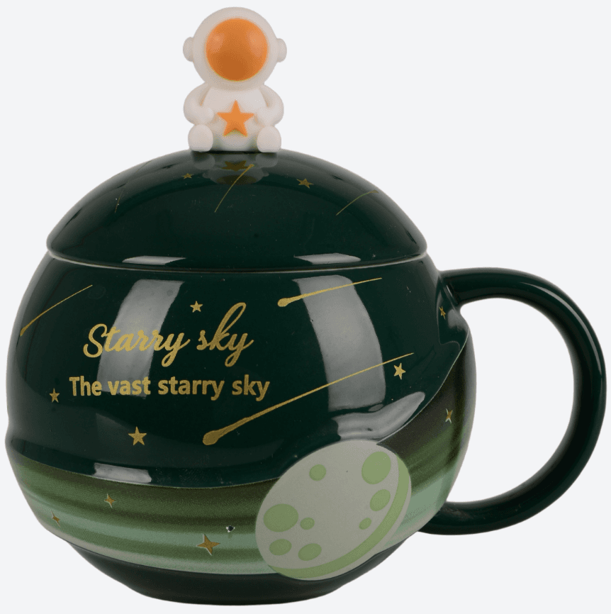 Чашка керам. 300мл "LED Starry Sky" з кришкою в подар. кор-ці №B060375 — купити | Канцелярський Сад